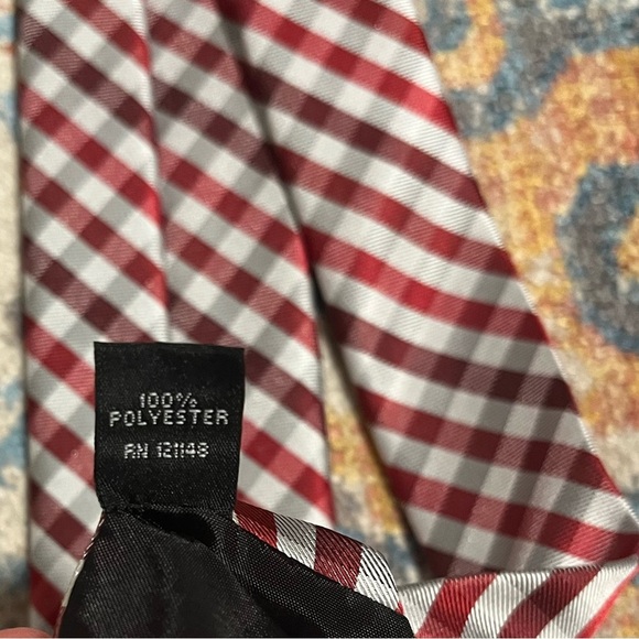 Wilke-Rodriguez silky red plaid tie - Picture 4 of 4